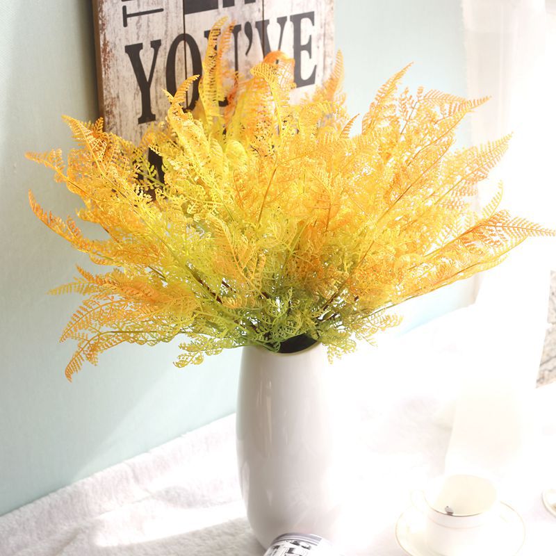 

1Pcs Simulation Leaves Fern Leaf Artificial Leaves Branches For Home Wedding Decoration, Orange