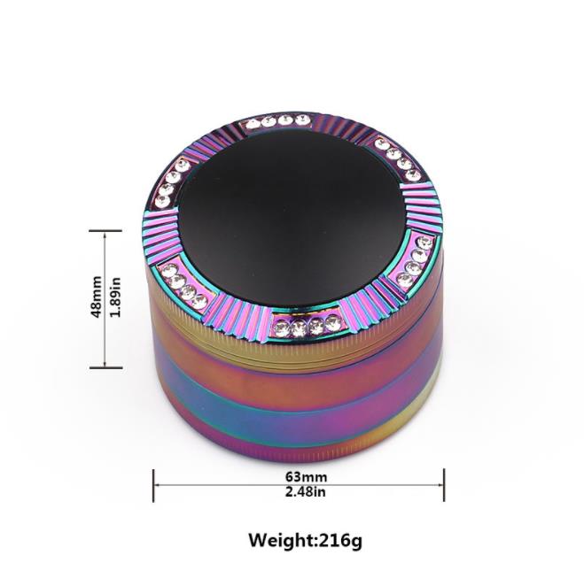

63MM Diameter 4-Layer Brick Watch Cover Metal Smoke Grinder Mirage Metal Smoke Grinder