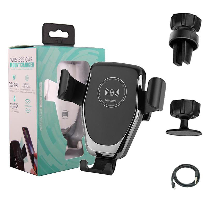 

Wireless Charger Qi Fast Charger Car Charger For Samsung Note 10 S10 Plus Gravity Phone Holder Compatible Charging Car Mount Stand