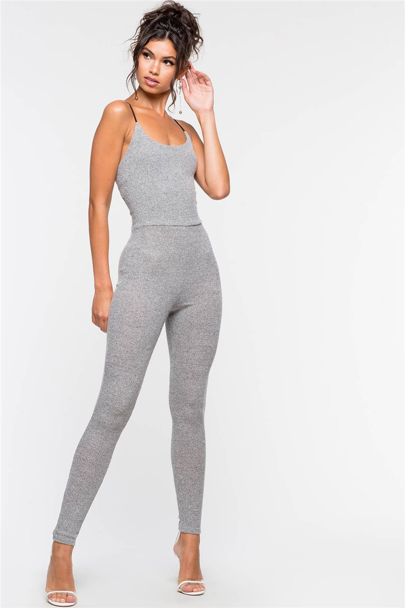 grey bodycon jumpsuit