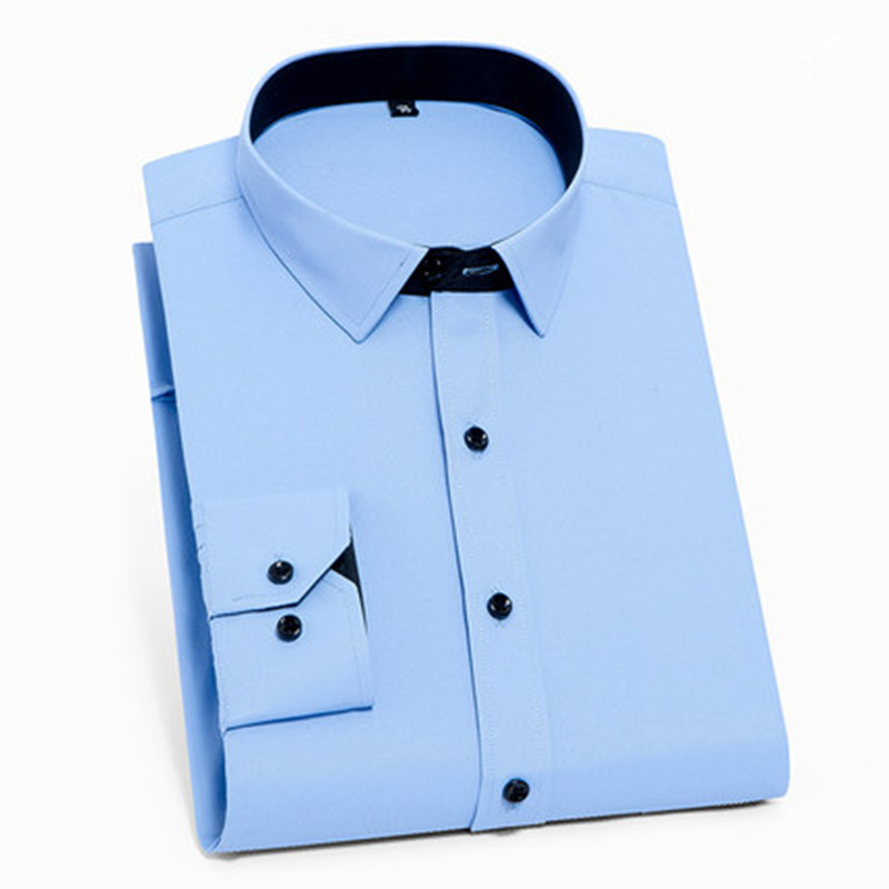 

New 2020 Spring Autumn Cotton Men Dress Shirts Long sleeve Mens Casual Shirt Plus Size 4XL Slim Fit Social Shirts, 1-153