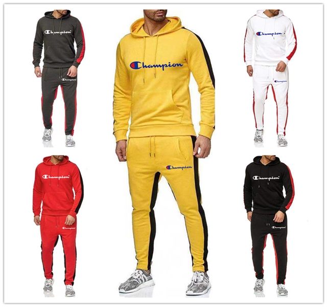 white champion jogging suit