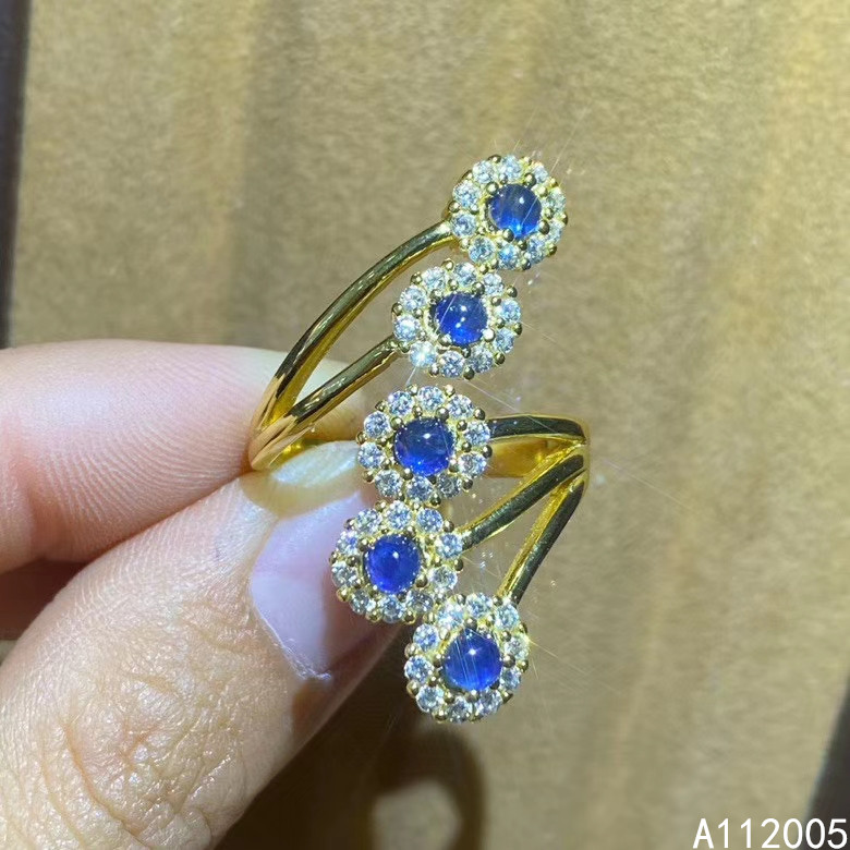 

Cluster Rings KJJEAXCMY Fine Jewelry 925 Sterling Silver Inlaid Natural Sapphire Female Adjustable Ring Beautiful Support Test Selling