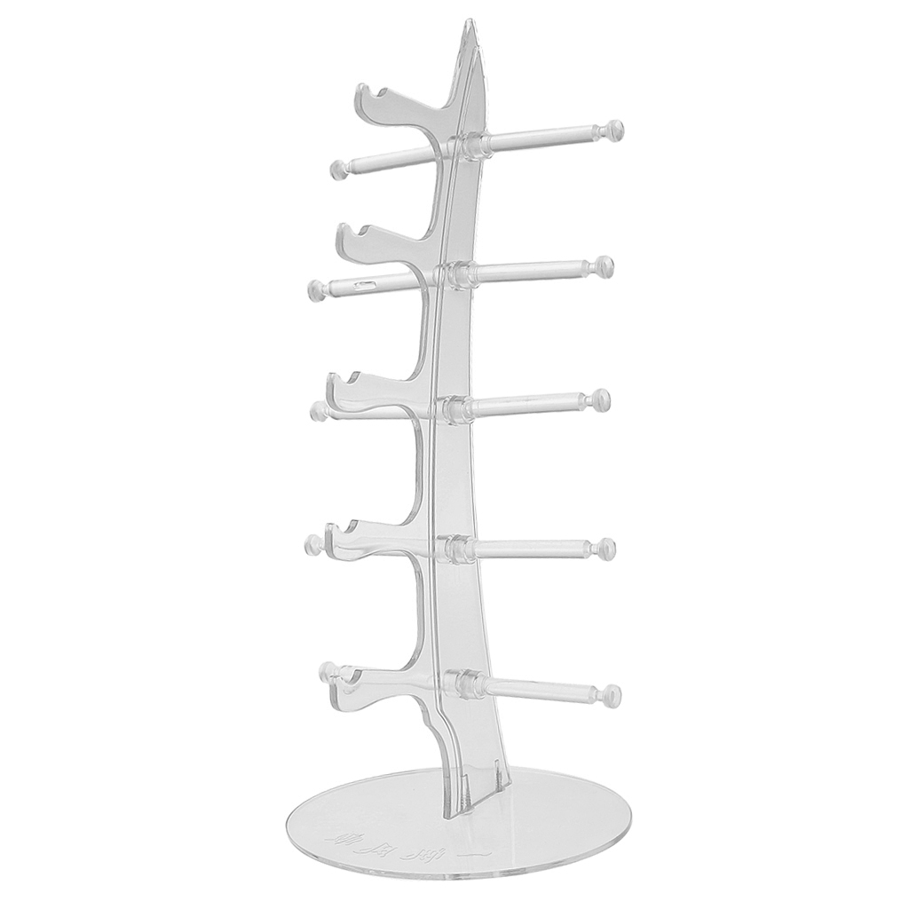 

5 Tiers Acrylic Eyeglasses Sunglasses Display Stand Rack Holder Shelf Tool