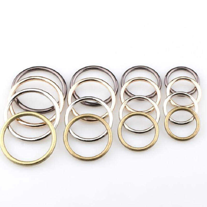 

20mm/25mm/30mm/35mm black/gold/silver circle O ring Connection alloy metal shoes bags Belt Buckles DIY