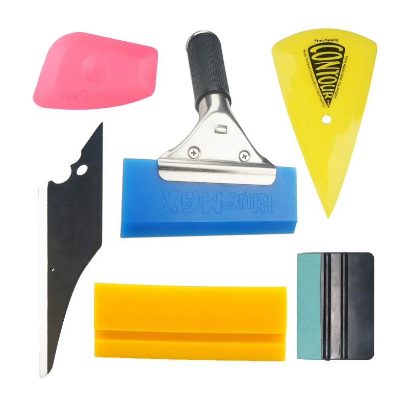 

1Set/6pcs Window Tint Tools Car Carbon Foil Vinyl Wrap Film Squeegee Tool Kit Motor Car Sticker Decals Wrapping Scraper Set
