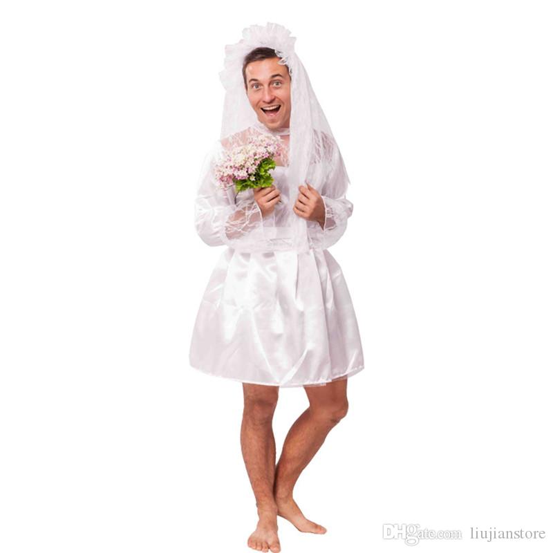

Halloween Funny Party Dress Mens Theme Costume Fairy Wedding Dress Cosplay