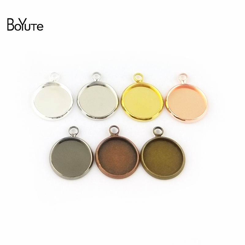 

BoYuTe (50 Pieces/Lot) Fit 12MM Cameo Cabochon Base Setting Pendant Blank Bezel Tray Diy Jewelry Accessories
