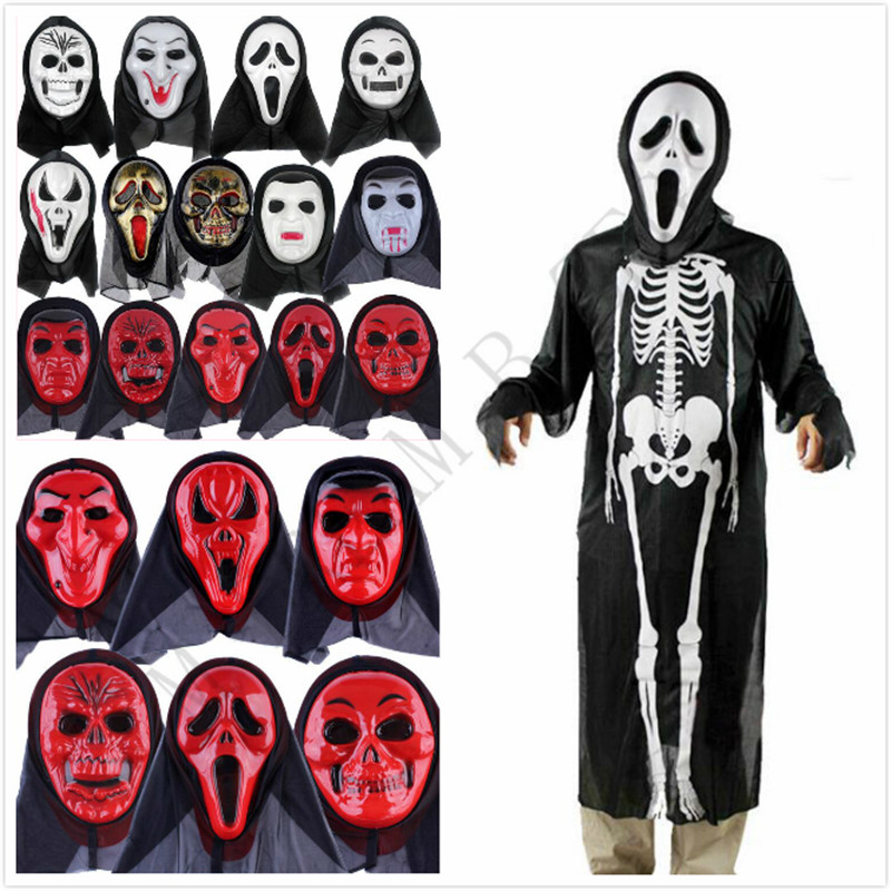 

Halloween mask party colorful scary mask 14 styles ghost mask face masks scream masks costume skull skeleton masks