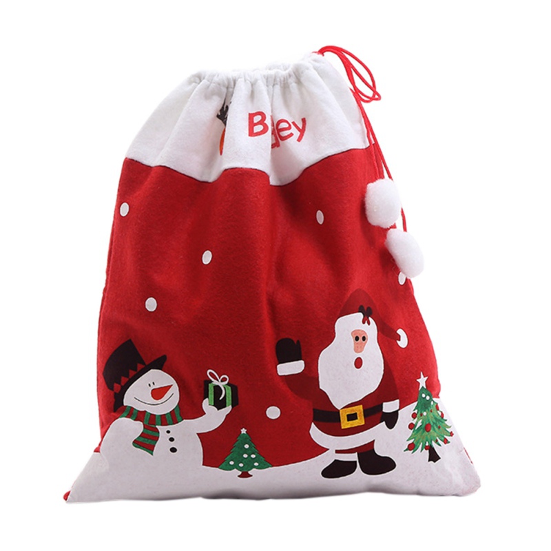 

Christmas Gift Bags Santa Claus Xmas Tree Drawstring Canvas Sack Happy New Year 2019 Candy Bags Navidad Merry Christmas Decor