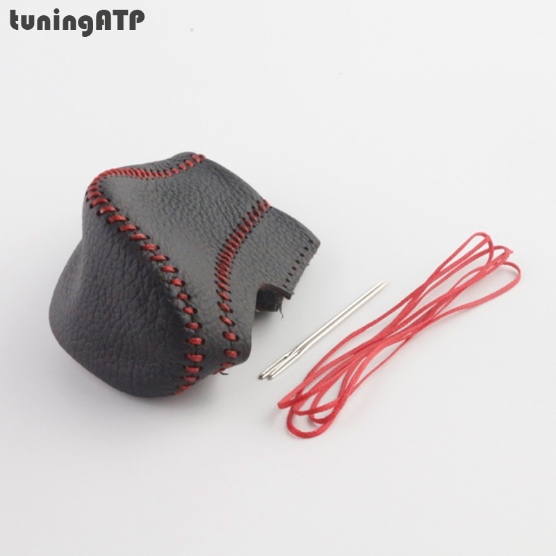 

Genuine Leather Cover For 10th Generation FC/ CVT Automatic Gear Shift Knob Black Stitch Red Stitch