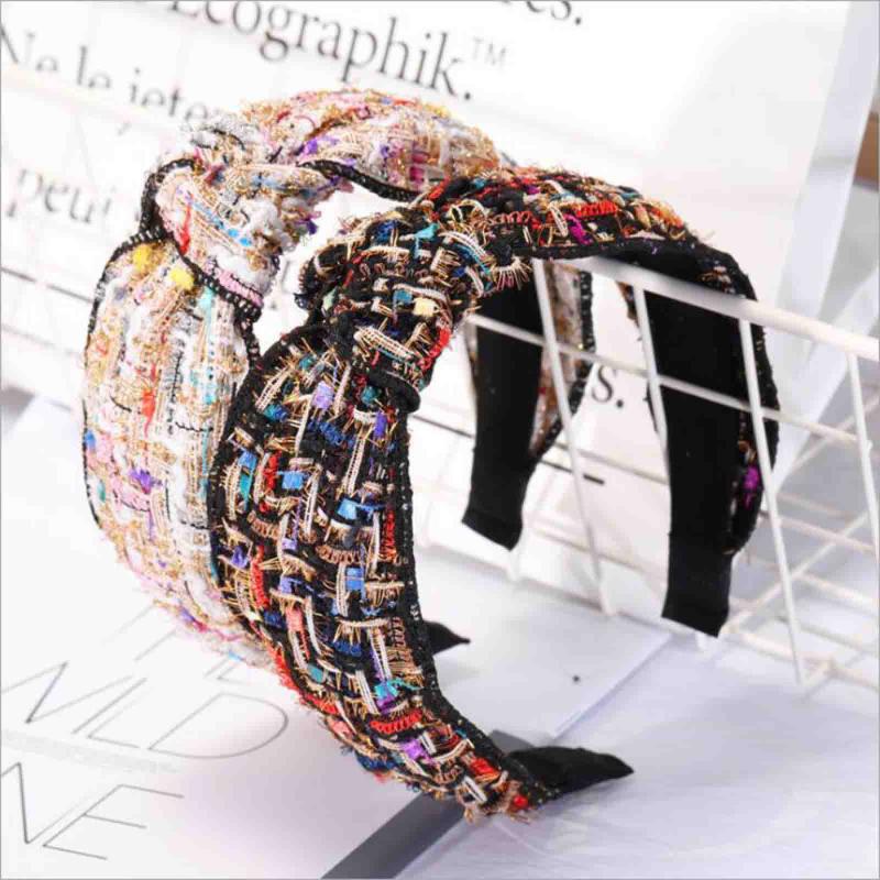 

New Fashion Hair Accessories For Adult Solid High Quality Elastic Hair Band New Headwear Turban Wholesale