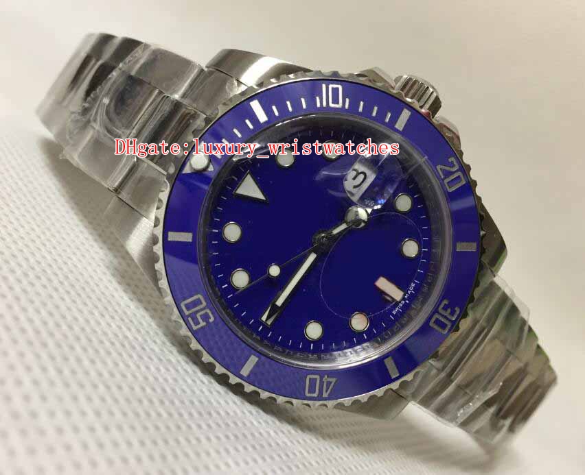 

Topselling High Quality Watch 40mm 116619 116619LB Blue Ceramic Bezel Stainless Steel Asia 2813 Movement Mechanical Automatic Mens Watches, No box papers