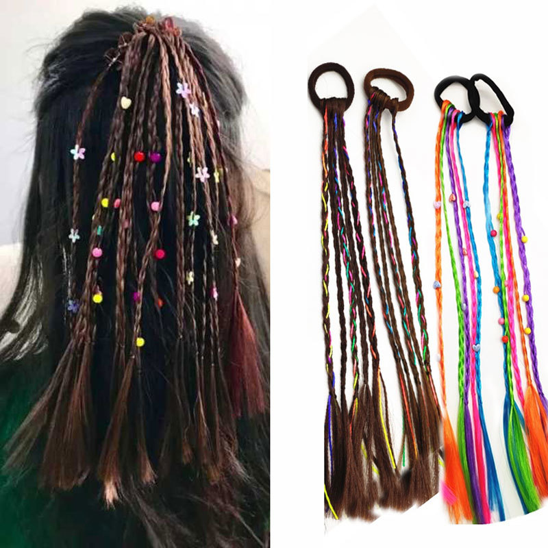 

Fashion Horsetail Hair Ring Party Scrunchie Children's Novel Hairband Braids Elastic Hair Bands Ponytail Holder Accessories, A1