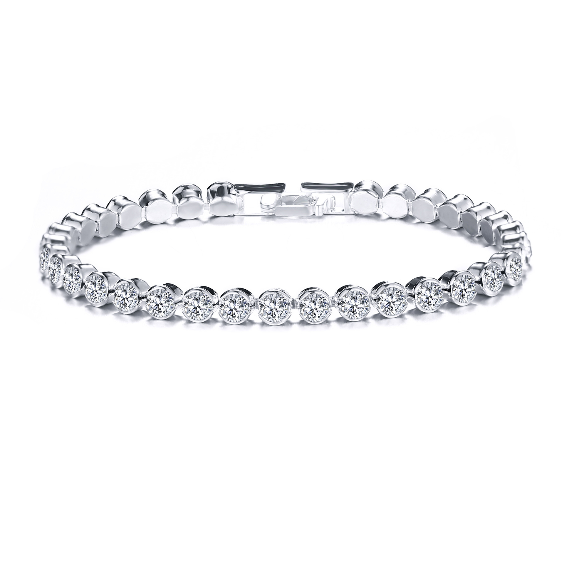 

Women Men 1 Row CZ Link Chain Jewelry Gold Silver Black Hiphop Iced Out Cubic Zirconia Bracelet Tennis Chain Bracelets