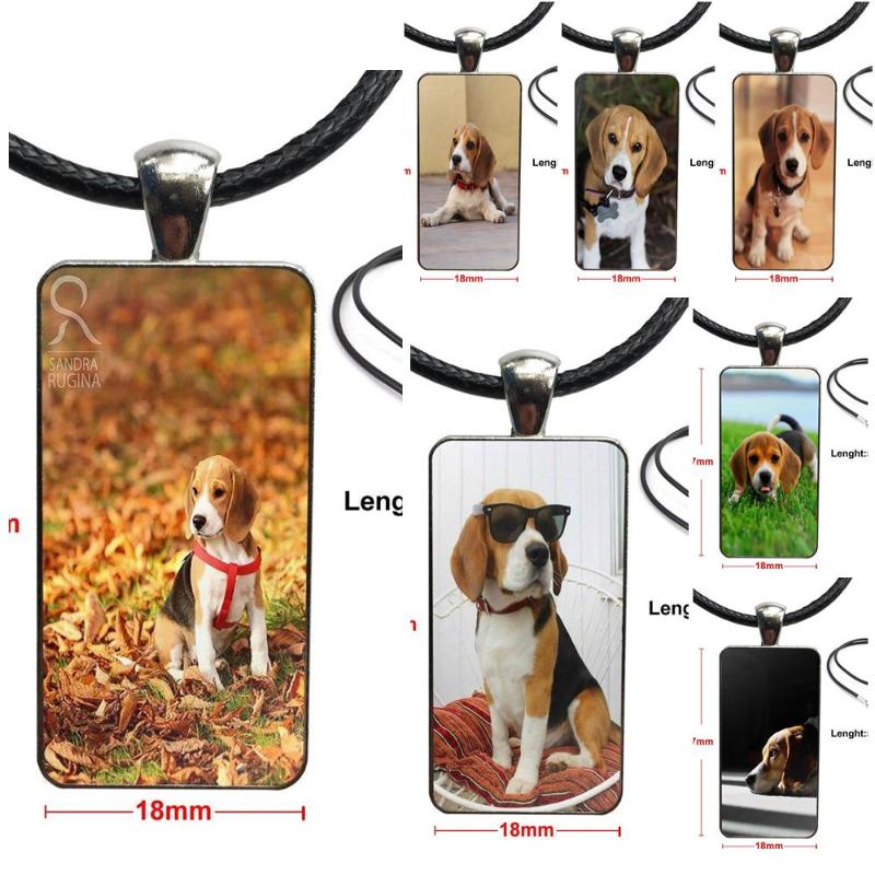 

Beagle Dog Pup Puppy Love For Women Fashion Jewelry Necklace Fashion Long Chain With Rectangle Necklace Jewelry