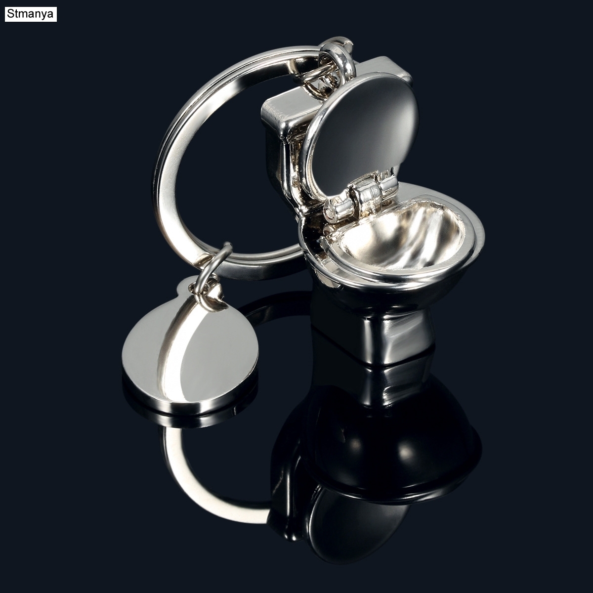 

New Metal Keychain Men Women Car Key Chain Fashion Party Gift Jewelry Toilet Toilet Bag Charm Accessories Key Ring