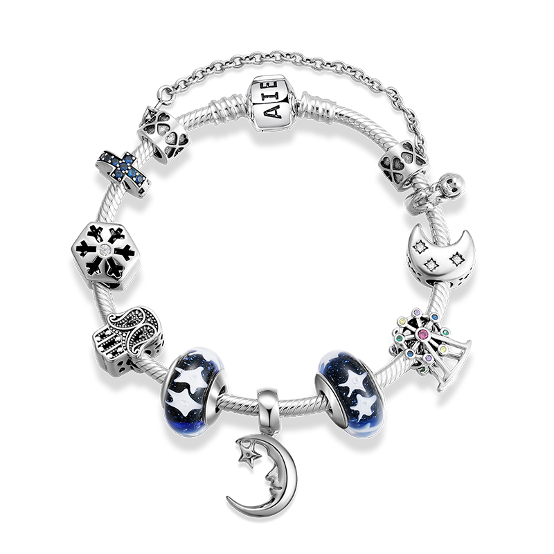 Turkish Handmade Sapphire Sterling Silver 925K Bracelet Bangle Cuff