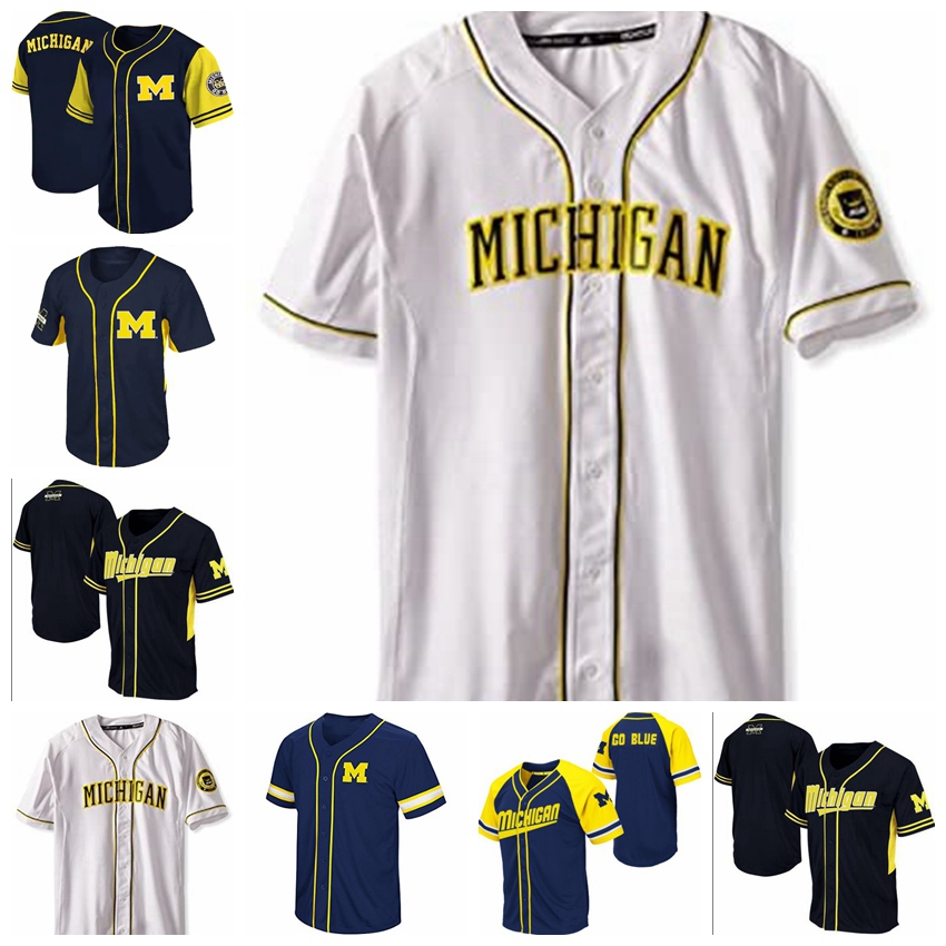 

Custom CWS 2019 Michigan Wolverines 0 Joe Donovan 2 Jack Blomgren 4 Ako Thomas 37 Karl Kauffmann Baseball Jersey Any Name Number S-4XL, As photo