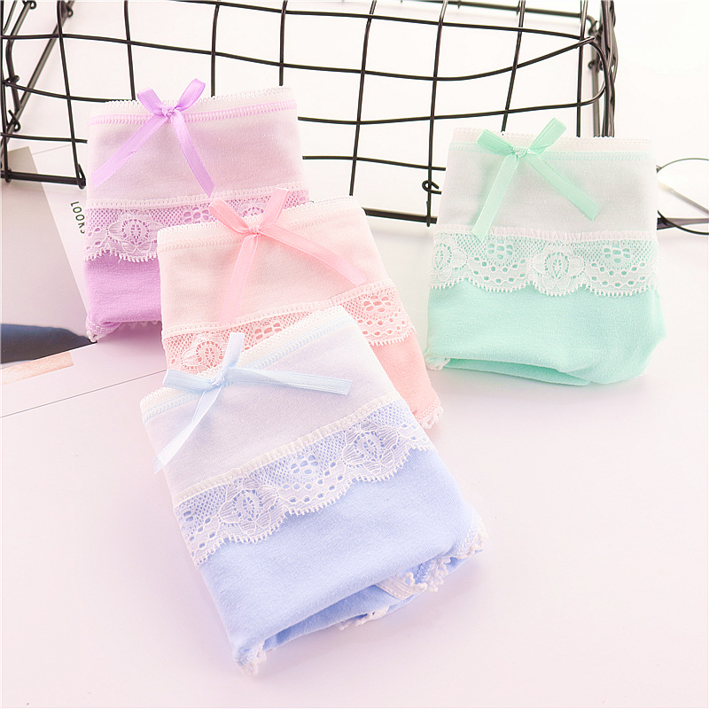 

8pc/lot Girls Panties Lace Girl Underwear for Teens Children Cotton Lingerie Underpants 10-18 Years, Multi