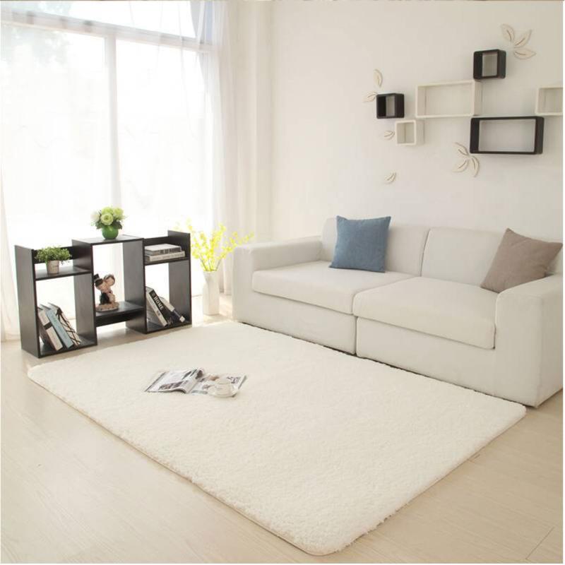 

160x230cm Super Soft Shaggy Carpets for Living Room Mat Silk Wool Floor Rug Anti-Skid Children's Mat Modern Home Bedroom Decor, Pink