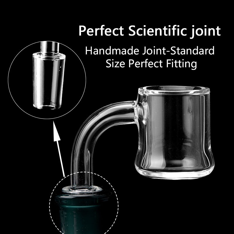 

New Beracky Scientific Joint 3mm Beveled Edge Quartz Evan Shore Banger 10mm 14mm 18mm Male Female Quartz Nails For Glass Bongs Dab Rigs