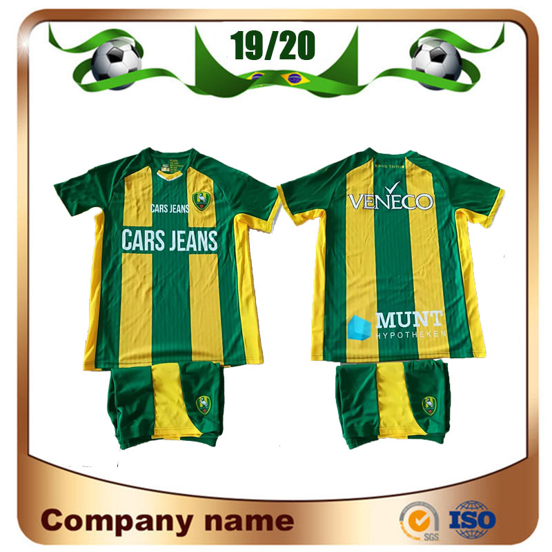 

19/20 ADO Den Haag Kids Kit Soccer jerseys 2019 ADO home THUISSHIRT Aaron Meijers children Soccer Shirt Bjorn Johnsen football uniform, Black