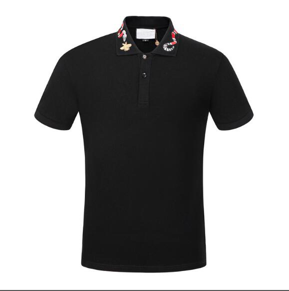 

2020 New Summber Brand designers polo shirt Luxury t shirts Fashion snake bee floral Printed Polos High Quality Casual Cotton Polo Tee
