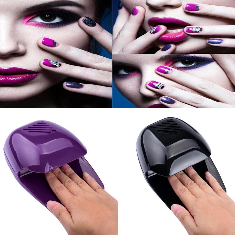 

Portable Hand Finger Toe Nail Art Polish Paints Dryer Blower Mini Tool Ice Lamp For Manicure Gel Nail Lamp Dropshipping, Purple