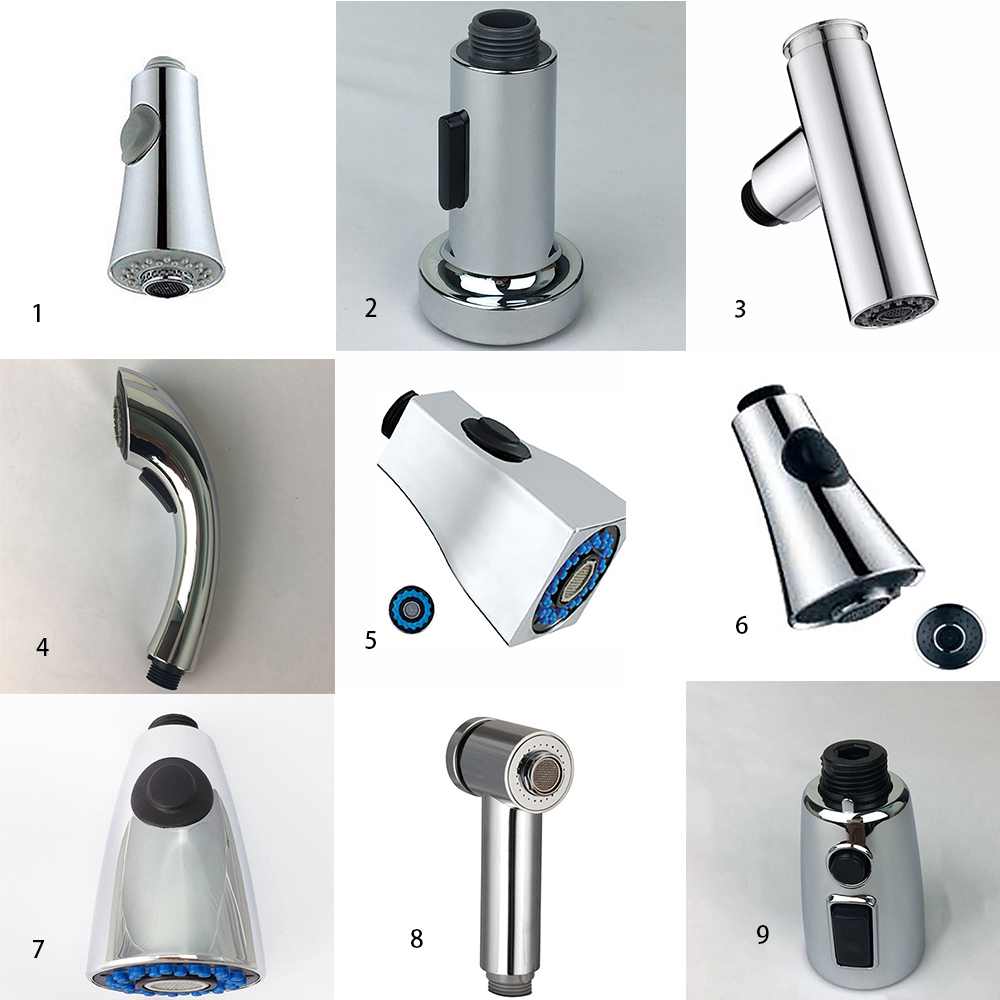 

Chrome 2-F ABS Kitchen Faucet Pull Out Down Sprayer Shower Replacement Spray Shower Head