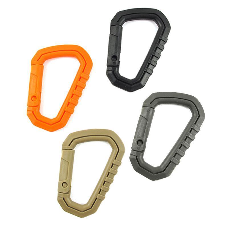 

5pcs Plastic Carabiner D Shape 200lb Quick Release Mountaineering Buckle Snap Clip Climbing Carabiner Hook Keychain Accessories