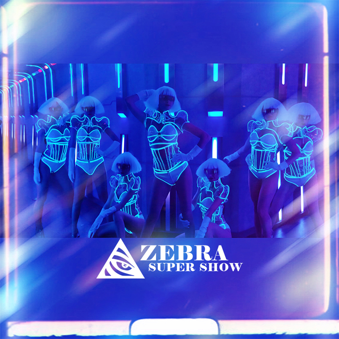 

Party Perspective Luminous Technology Laser Symphony Nightclub ds LED Costumes Nightclub Bar party girl bar clothing, As pic
