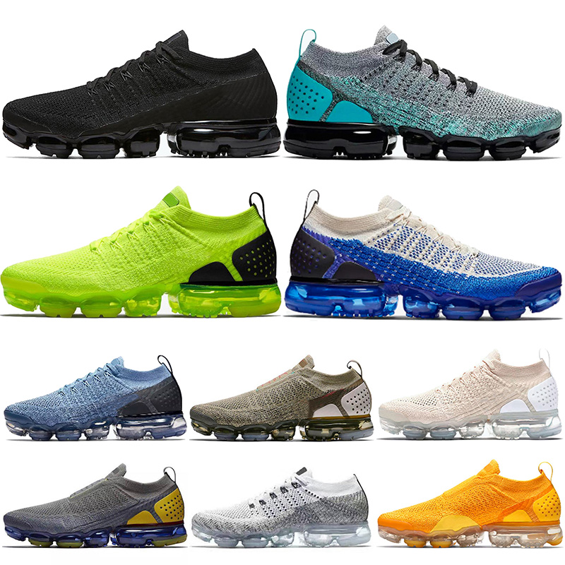 

2020 FLY KNIT 2.0 Fashion Mens Designer Running Shoes Triple Black Volt Grey Univeristy Gold MOC Dark Stucco Trainers Cushion Sneakers 36-45, A26 racer blue 40-45