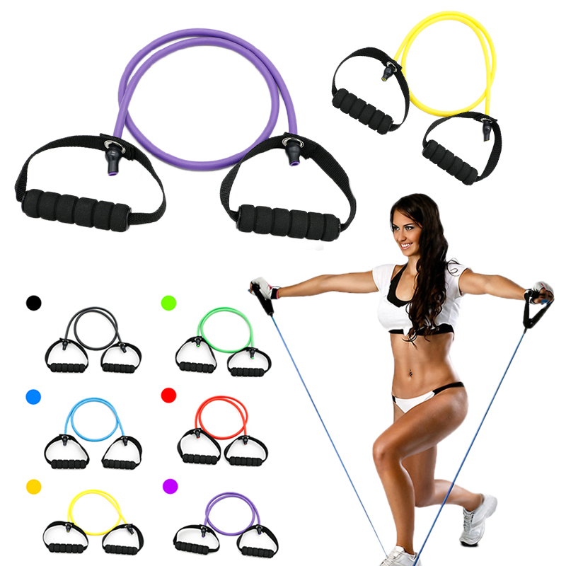 

1PC Yoga Pull Rope Elastic Resistance Bands Fitness Pedal Exerciser Tube Practical Training Rubber Tensile Expander