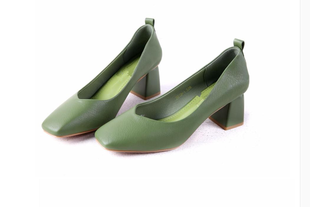 

2020 Spring and Autumn with New style fashion High heel Coarse heel Square head Women's shoes @MQWBH692, Black
