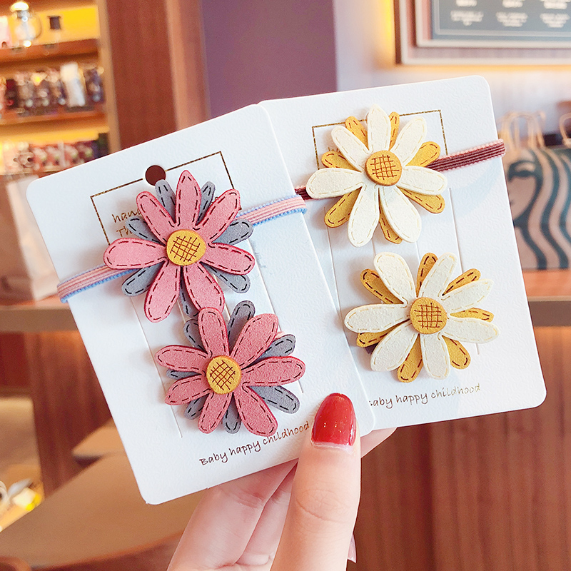 

New Girls Cute Candy Synthetic Leather Flower Ornament Hair Clips Children Lovely Barrettes Hairpins Kids Sweet Hair Accessories, Orange hairpins