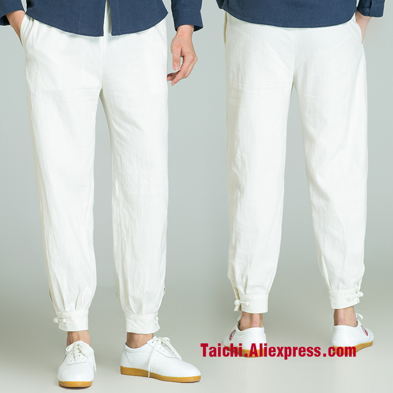 

Martial Art Pants Chinese Style Trousers Only Pants Black White Blue Brown