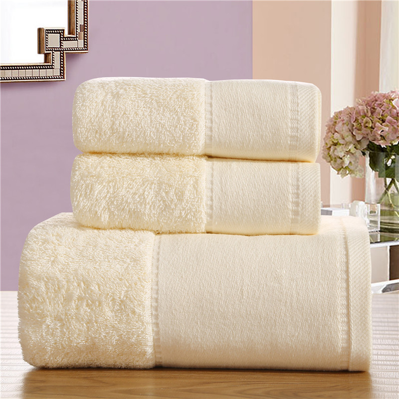 

3-Pieces Cotton Towel Set 510gsm Solid Color Bath Towel For Adults Face High Absorbent toalha de banho, Pink