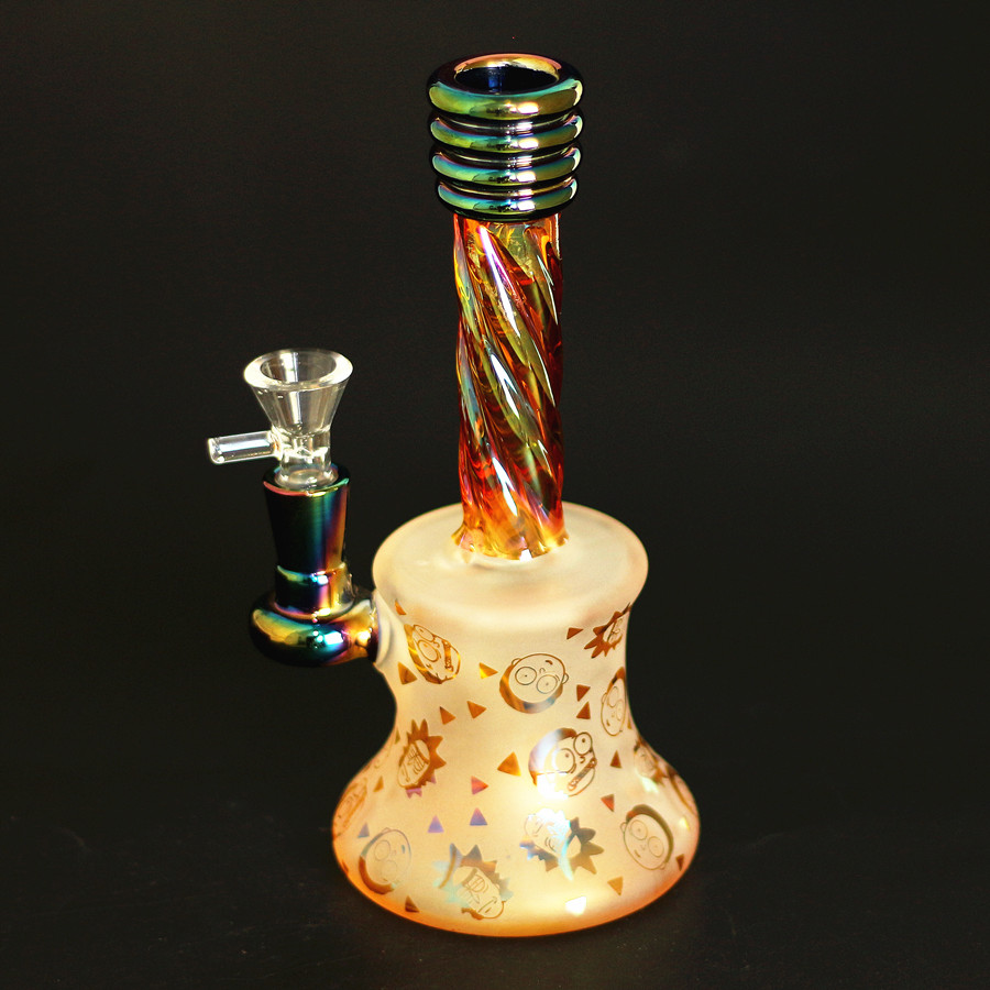 

Thread Colorful 8 Inch Glass Bongs Straight Beaker Water Pipes Smoking Pipe Bubbler Oil Dab Rig With Glass Bowl Quartz Banger