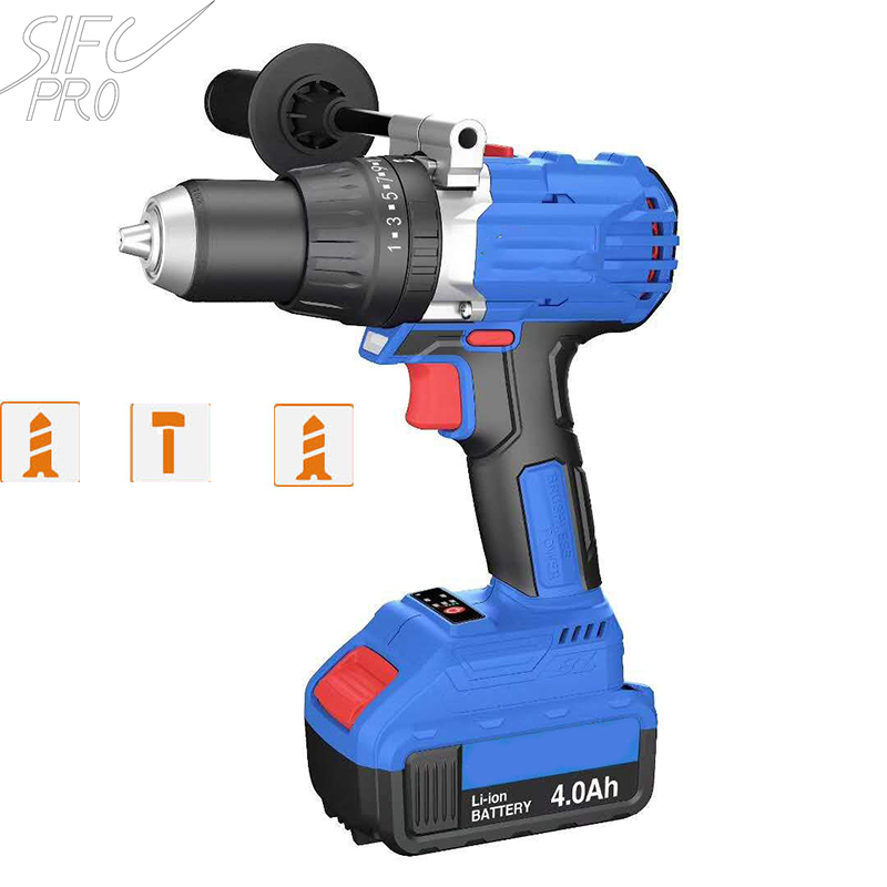 

Sifc Pro Ice Drill SC189 Brushless Motor Impact Drill Max 130N.m Torque Machine with 4.0ah battery