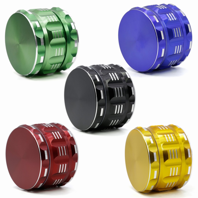 

Tobacco Crusher Herb Grinder 4 piece 63mm Smoking Set aluminum alloy pollen press catcher metal grinders