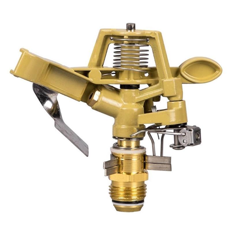 

1/2 Inch Aluminum Alloy Spray Nozzle Rotate Sprinkler Rocker Irrigation Lawn Connector Watering For Garden System Park Tool I6X9, Yellow