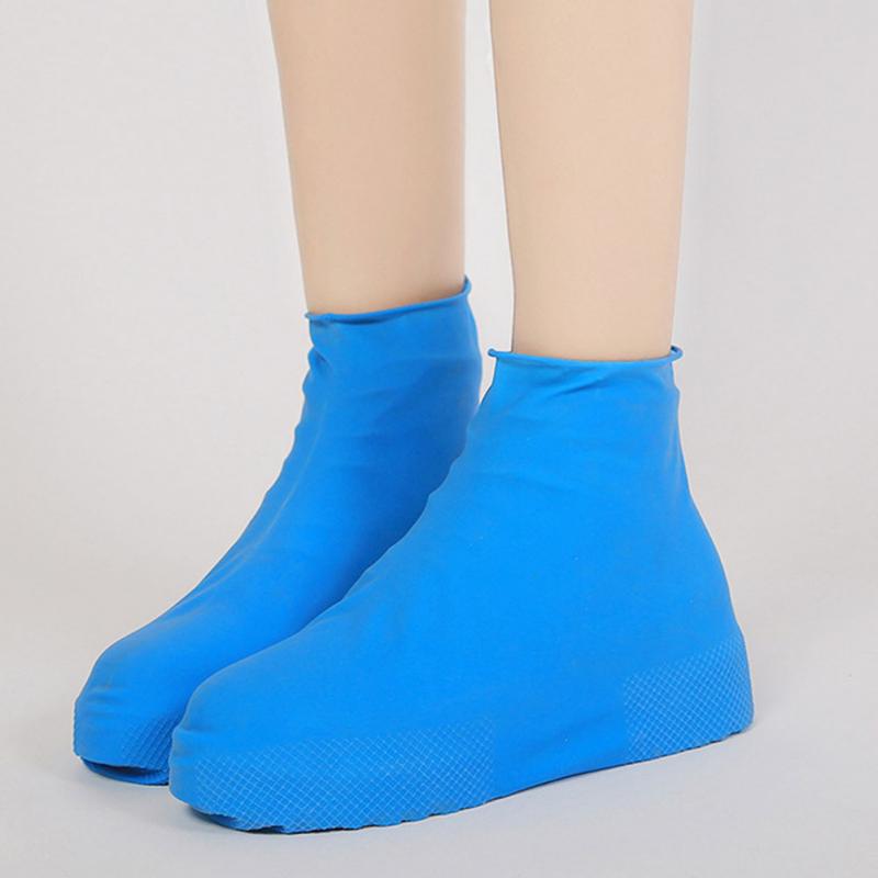 

Reusable Rubber Shoes Covers Anti-Slip Rain Boots Shoes Covers Women Men Outdoor Waterproof Overshoes Boot Shoes, Blue