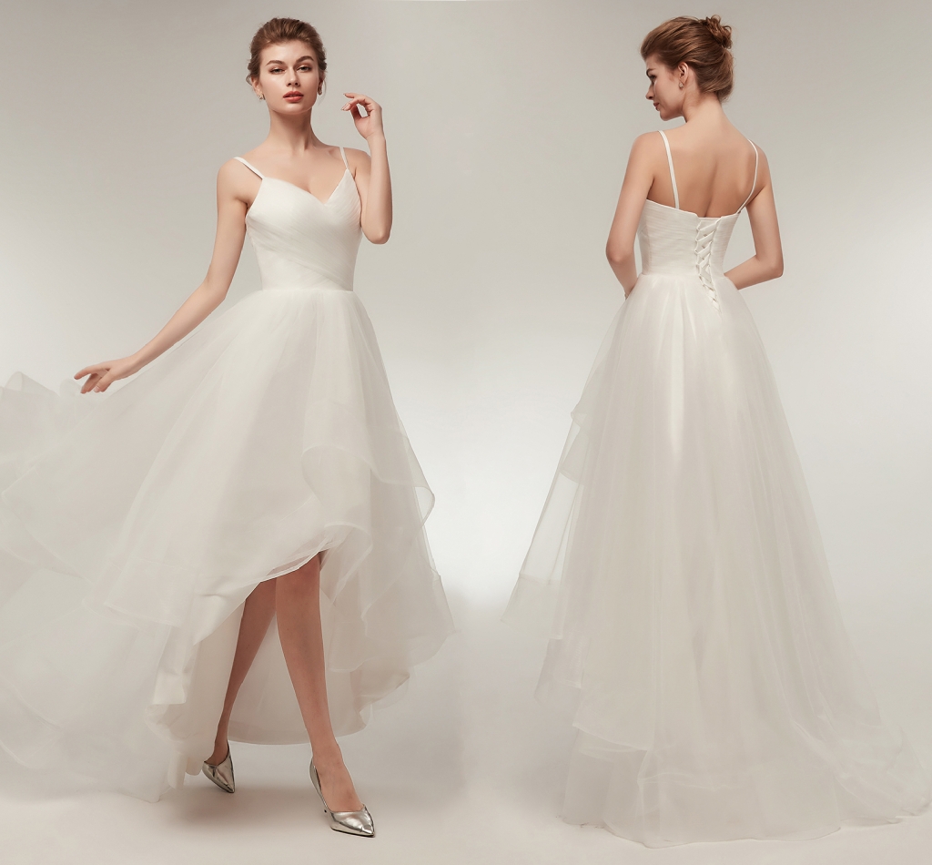 Wholesale Plus Size Asymmetrical Wedding Dress Buy Cheap In Bulk From China Suppliers With Coupon Dhgate Com