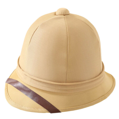 

BRITISH SOLDIERS PITH HELMET BRITISH ARMY TROPICAL HAT BOER WAR EXPLORER FANCY DRESS, As pic