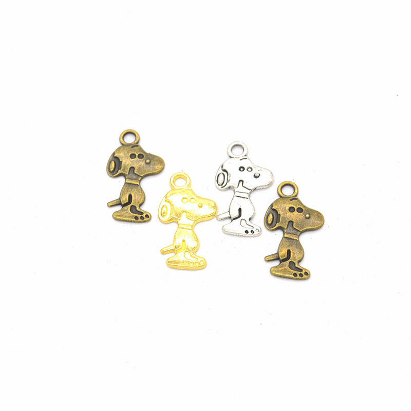 

50pcs/pack Dog Charms DIY Jewelry Making Pendant Fit Bracelets Necklaces Earrings Handmade Crafts Silver Bronze Charm, Bronze;silver