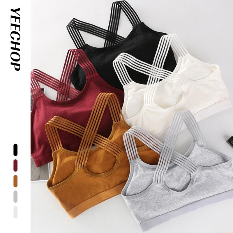 

Yeechop Women Gym Racerback Breathable Fit Sports Bra Dries Quickly High Stretchy Workout Fitness Seamless Sports Top, Black