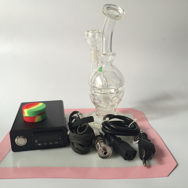 

Enail Dnail Coil heater kit With Glass Water Pipe Electric Dabber box intelligent PID tempreture controller box dab rig tool silicone mat