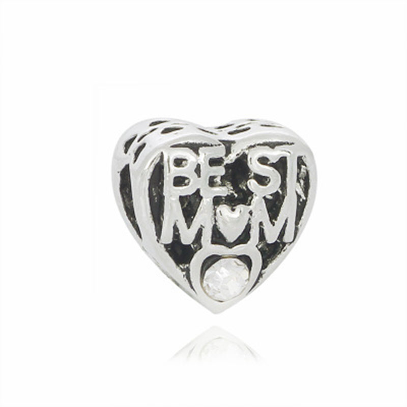 

Pandora Bracelets Best Mom Pearl Charms Beads Silver Charms Bead for Wholesale Diy European Necklace Jewelry Accessories