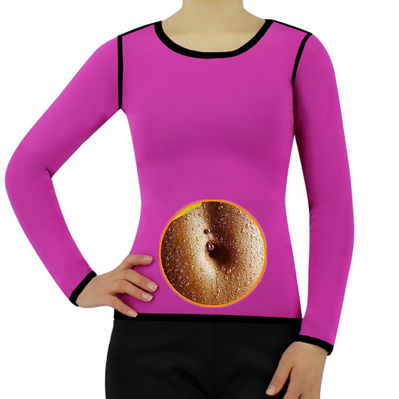 

Fitness Women' Quick Drying Shirts sauna Yoga Sports slimming T Shirt Tights Gym Running Tops long Sleeve Tees Blouses Shirts, Black